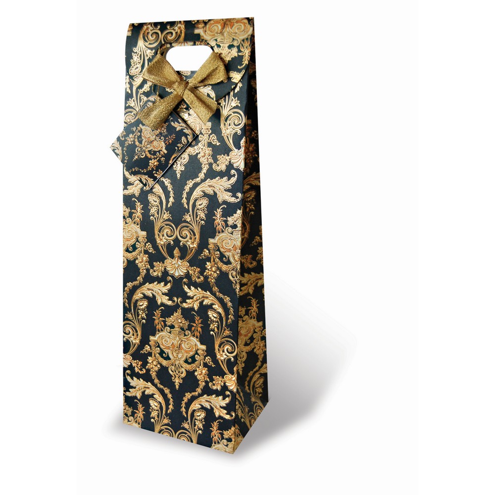 Printed Paper Wine Bottle Bag  - Versailles