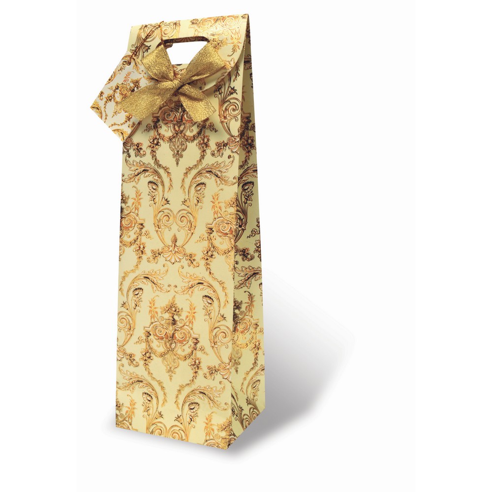 Printed Paper Wine Bottle Bag Versailles