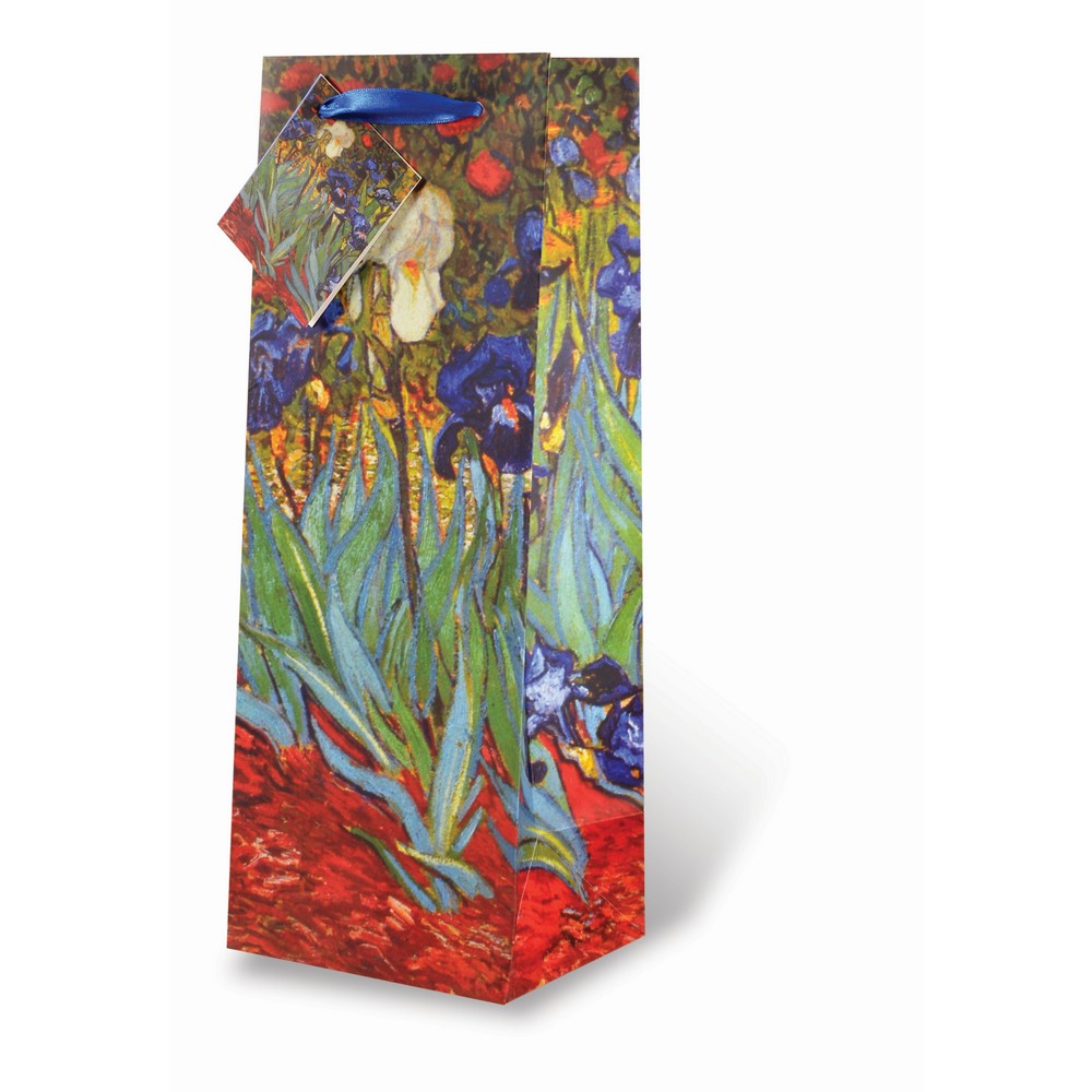 Printed Paper Wine Bottle Bag  - Van Gogh