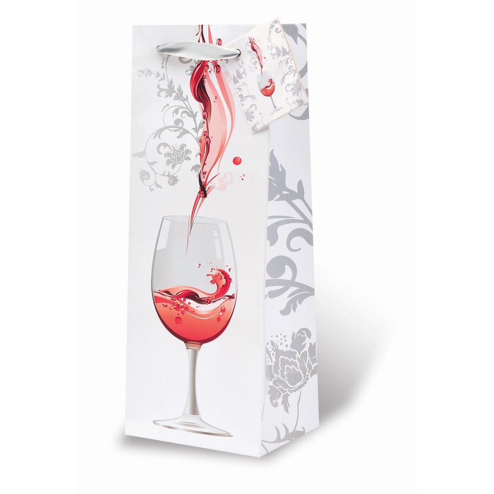 Printed Paper Wine Bottle Bag  - Aromatique