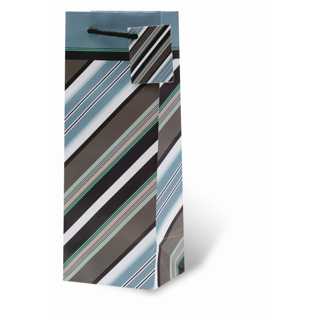 Pinstripes Wine Bottle Gift Bag