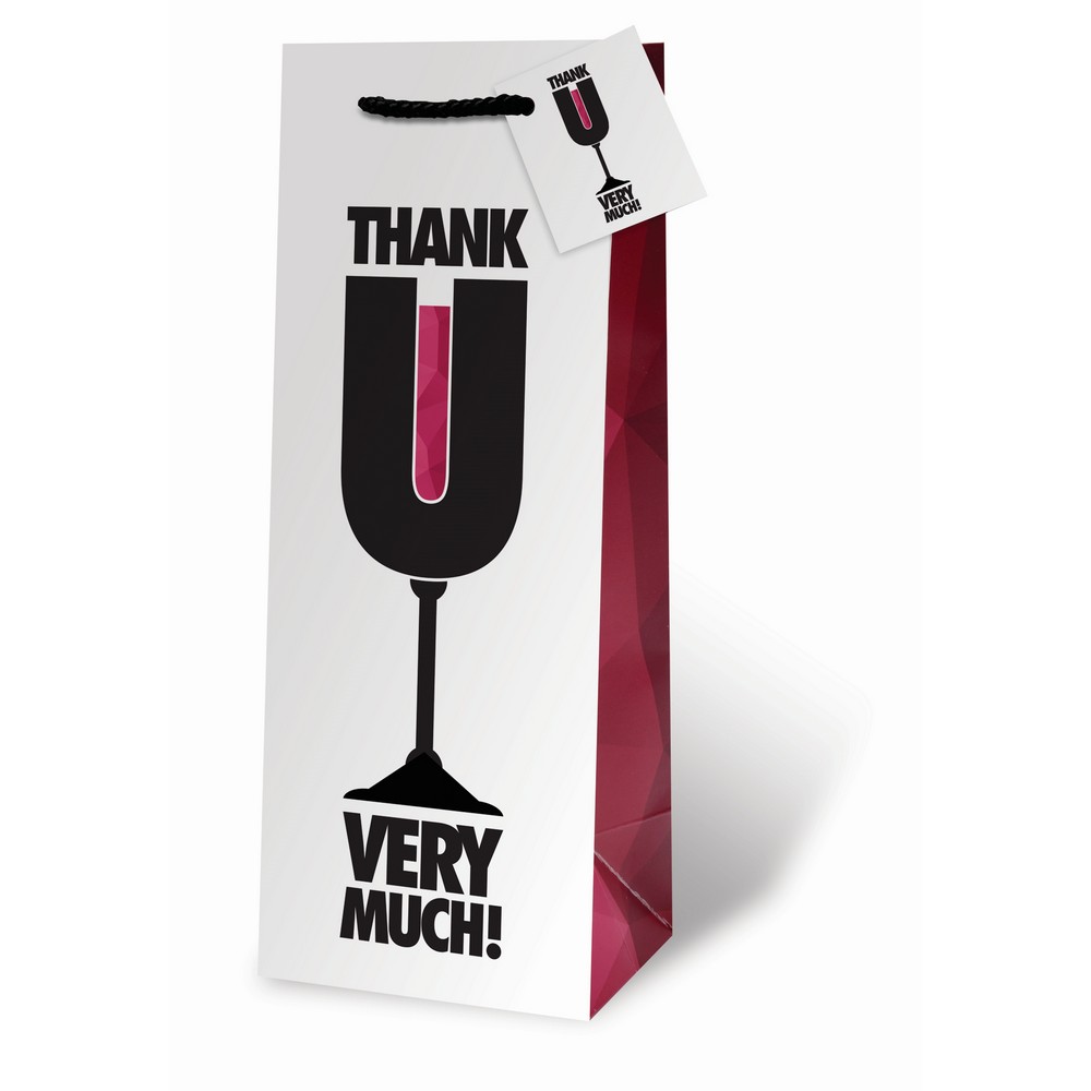 Thank U Very Much Wine Bottle Gift Bag
