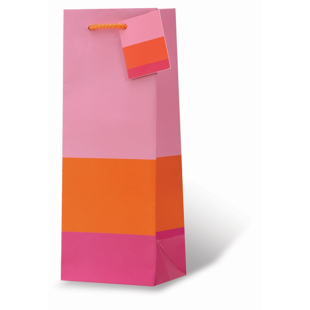 Color Block Wine Bottle Gift Bag
