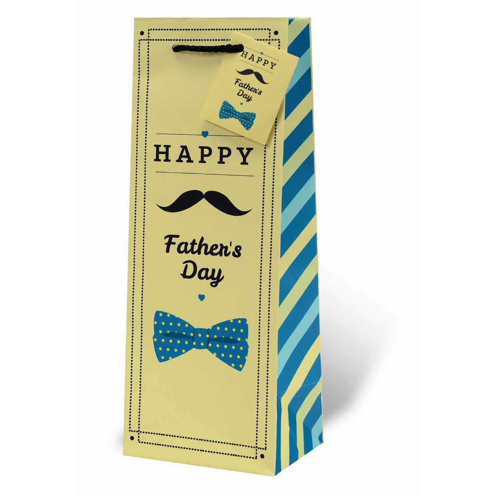Happy Father's Day Wine Bottle Gift Bag