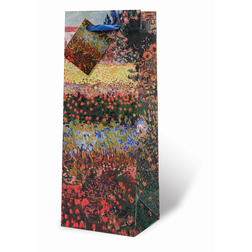 Van Gogh - Flowering Garden Wine Bottle Gift Bag