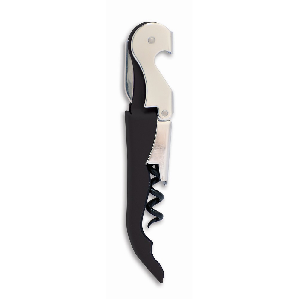 Soft Touch Double Hinge Corkscrew -Black