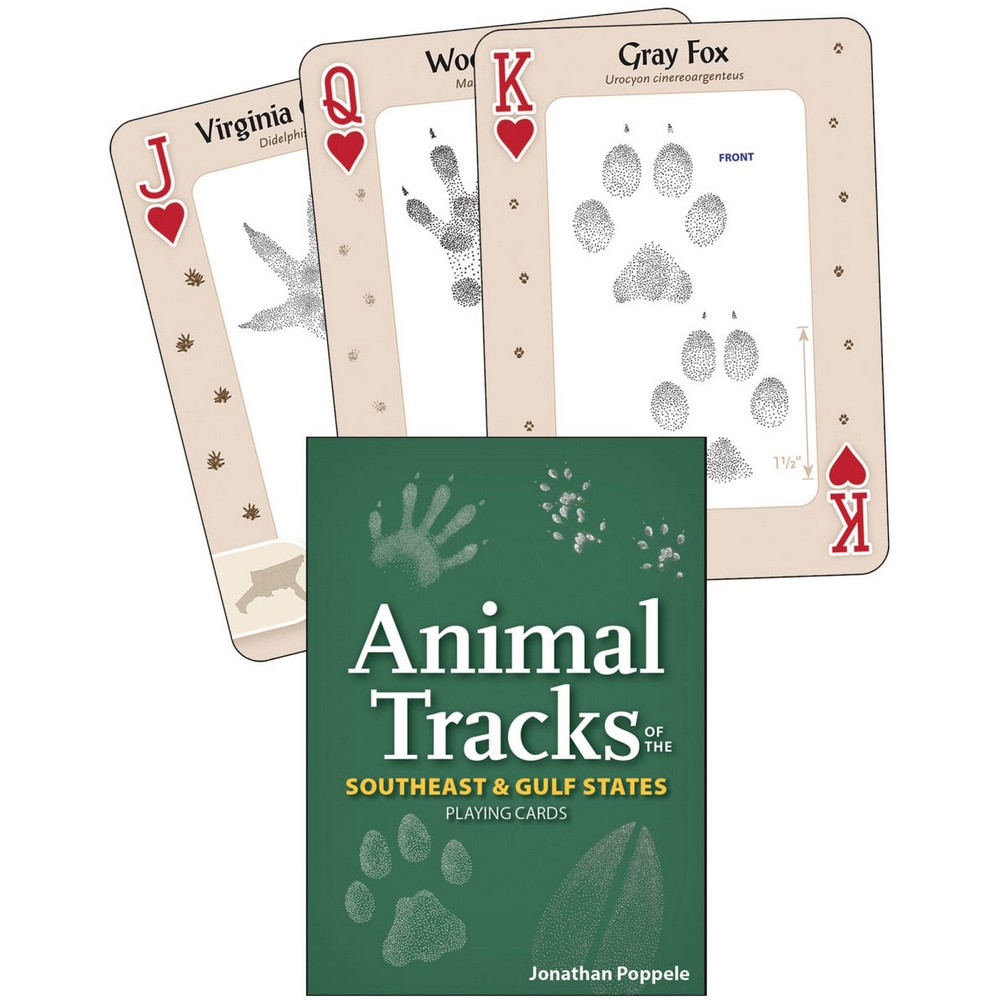 Animal Tracks of the Southeast & Gulf States Playing Cards