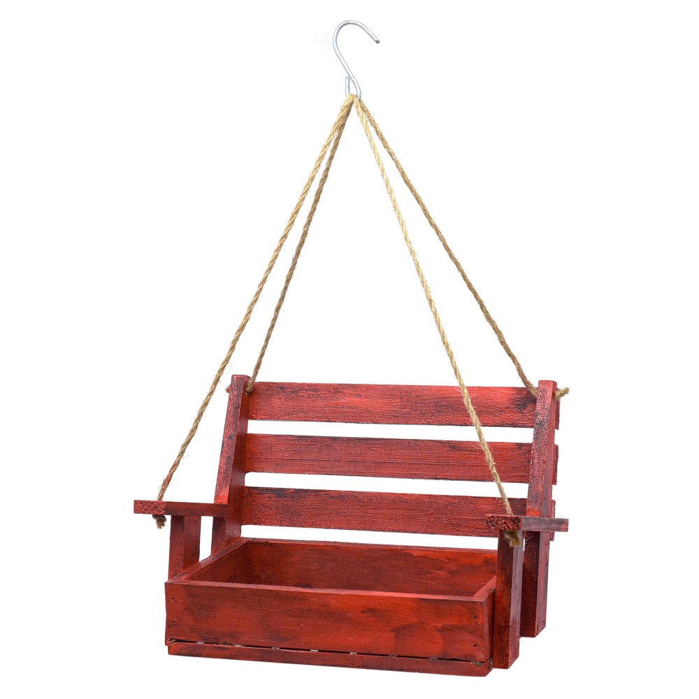 Red Hanging Porch Swing Feeder