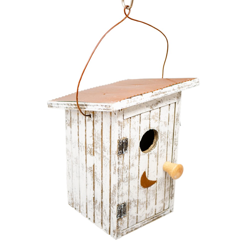 White Birdie Loo Birdhouse