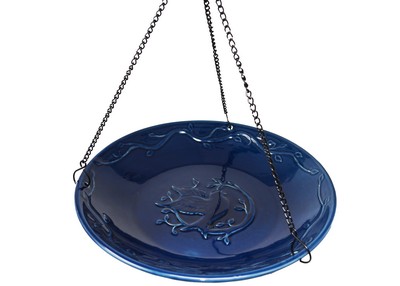 Bluebird Ceramic Hanging Bird Bath