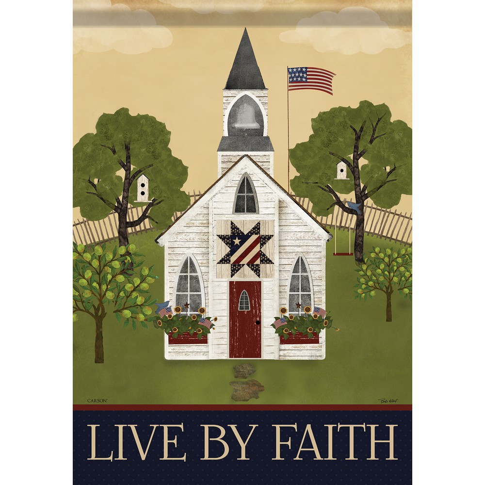 Americana Church Garden Flag