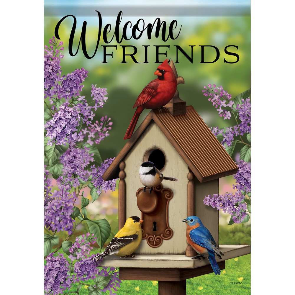 Garden Songbirds House Flag