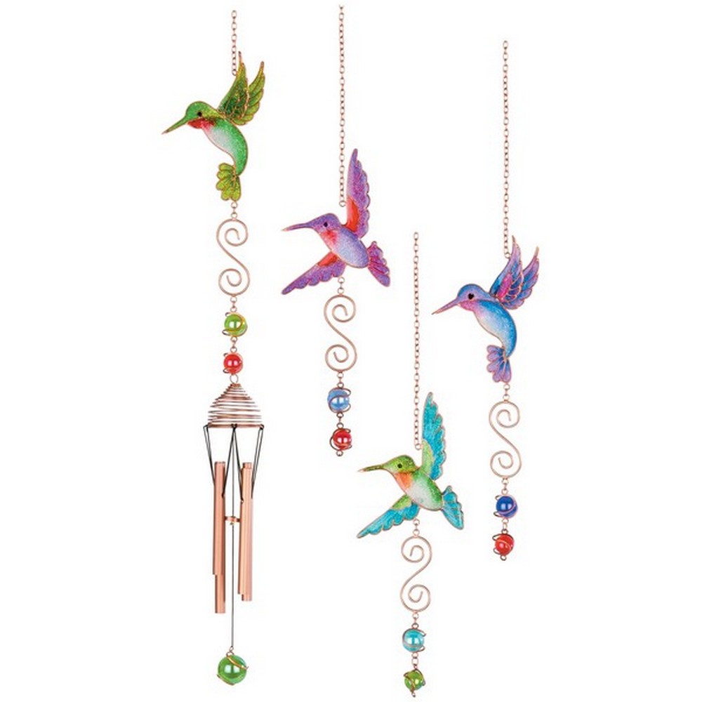 4 Asst Mini Hummingbirds Wireworks Mini Chime