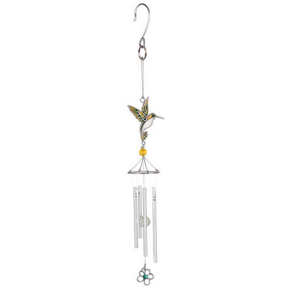 Pewterworks Hummingbird Crystal Windchime