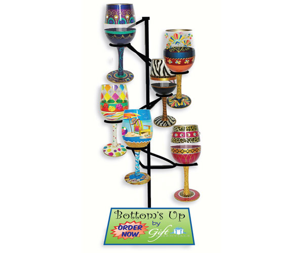 Wine Display for 6 Glasses