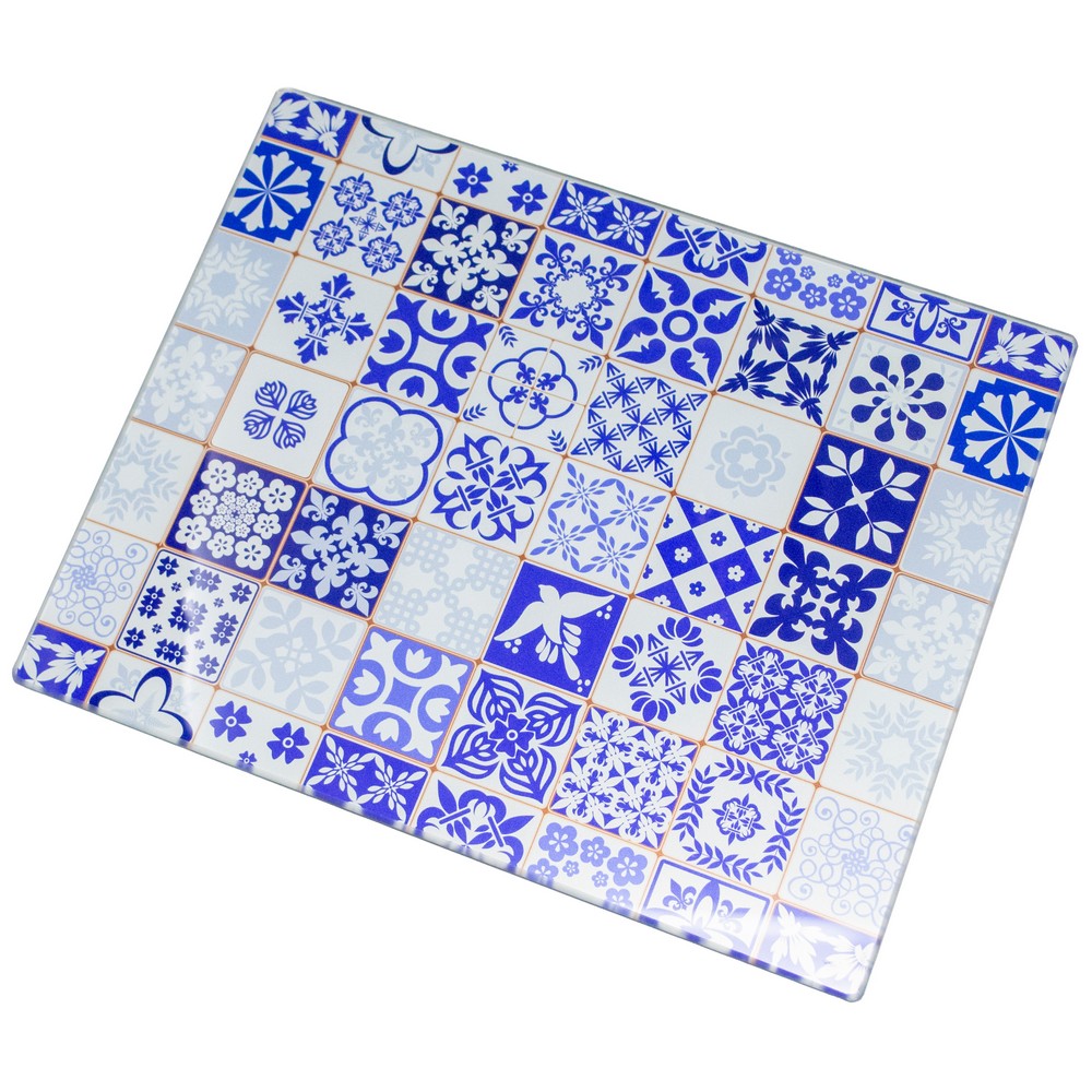 Blue Talavera Glass Serving Board