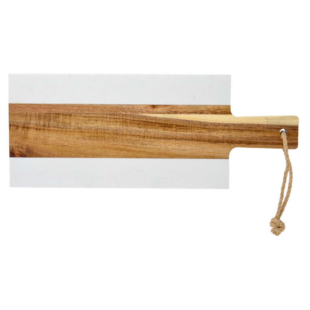 Marble & Acacia Board With Hanging Rope