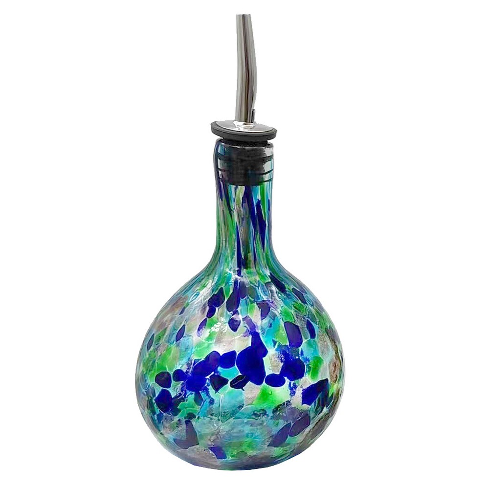 Blue & Green Blown Glass Cruet