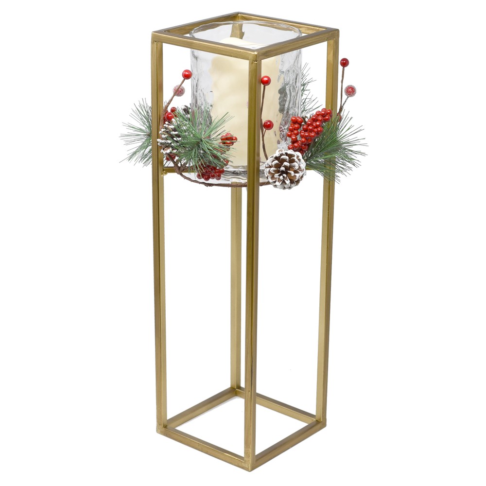 Large Berries Candle Holder with LED Candle