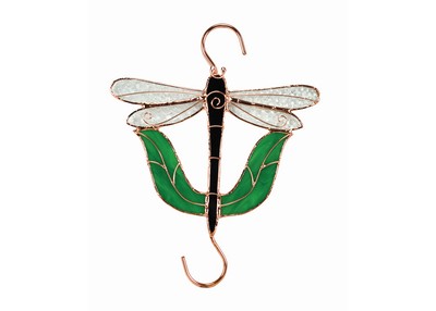 Stained Glass Black Dragonfly Hook