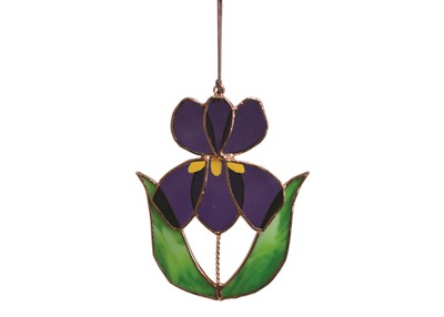 Stained Glass Iris Suncatcher