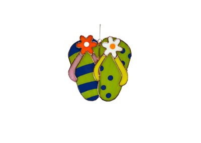 Stained Glass Flip Flop Suncatcher