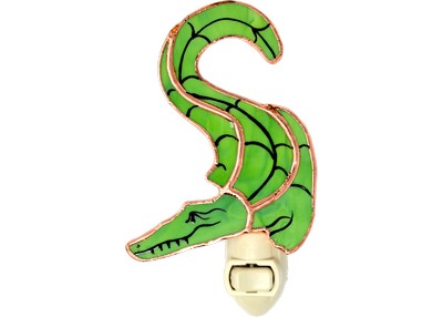 Stained Glass Alligator Nightlight
