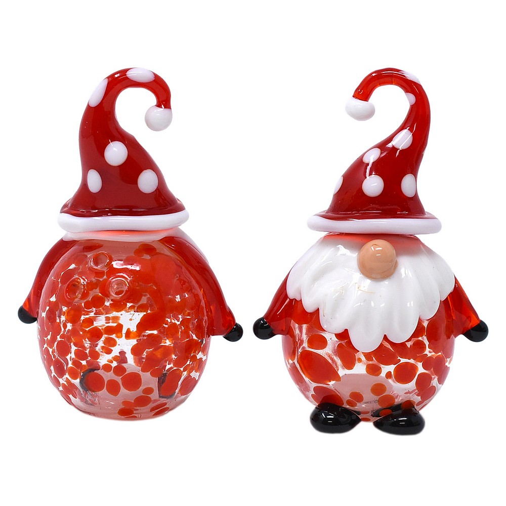 Blown Glass Gnomes Salt and Pepper Set