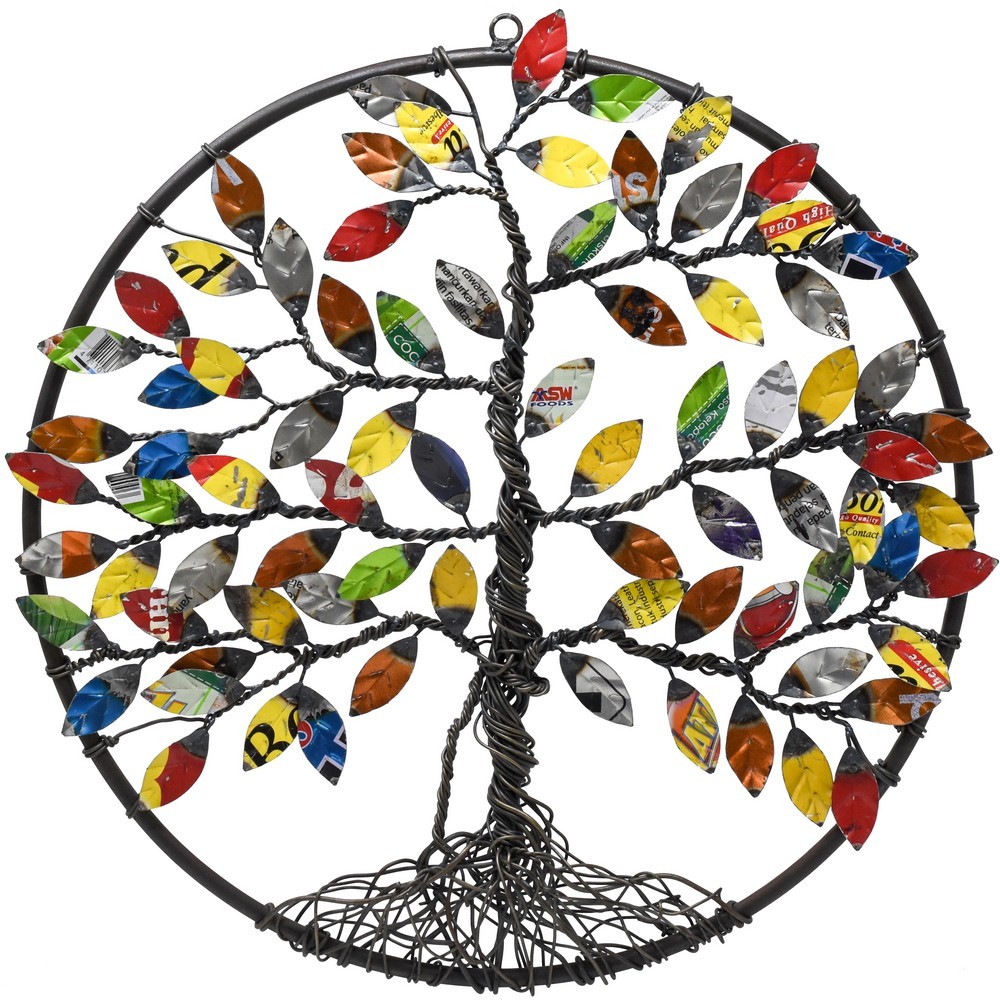Recycled Metal Tree of Life Wall Decor