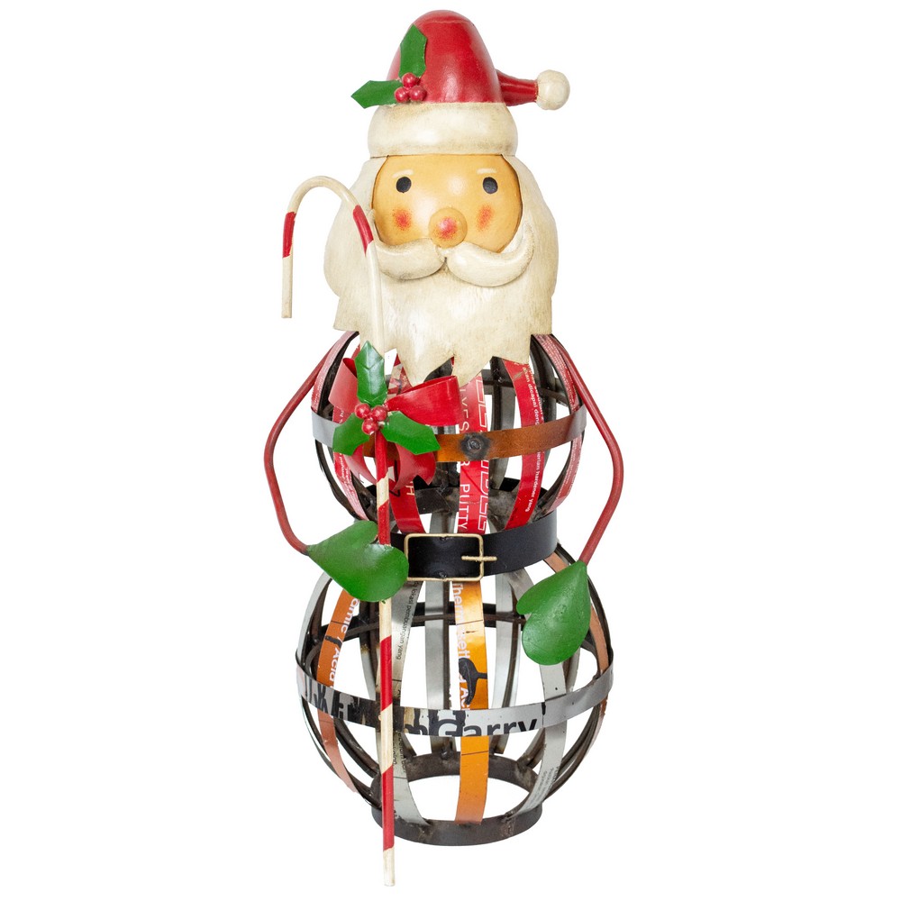 Santa Recycled Metal Door Greeter