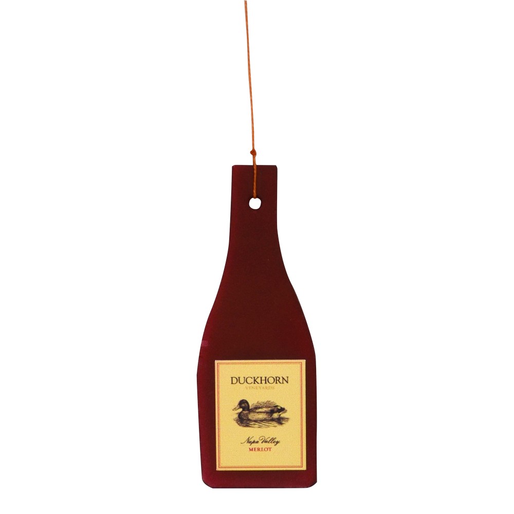 Maroon Wine Bottle Glass Piece
