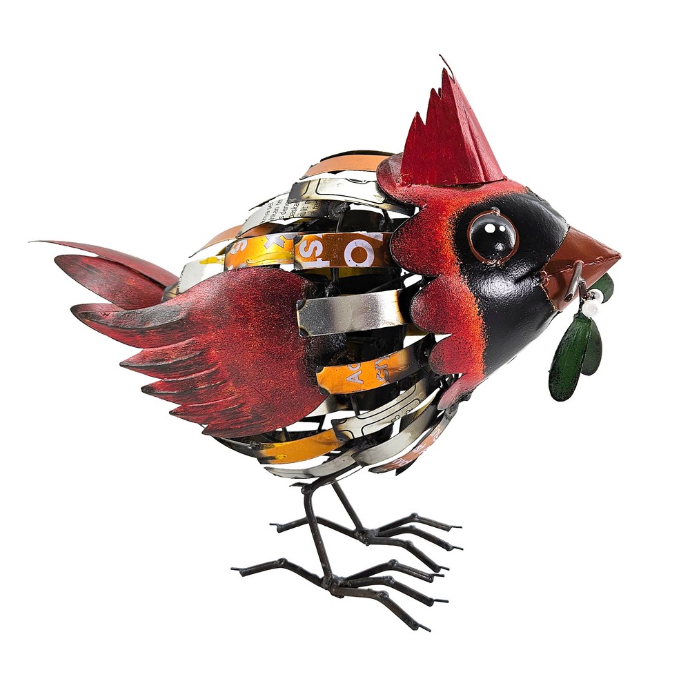 Cardinal Recycled Metal Door Greeter