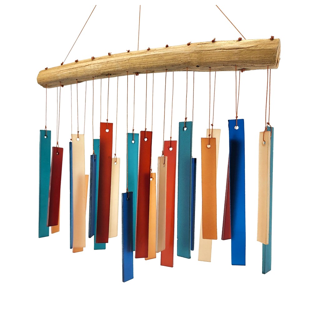 Retro Driftwood Glass Chime