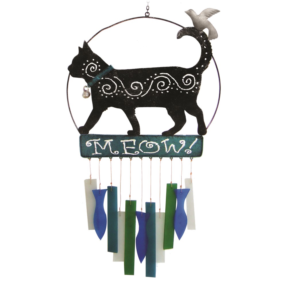 Kittie Meow Glass Wind Chime