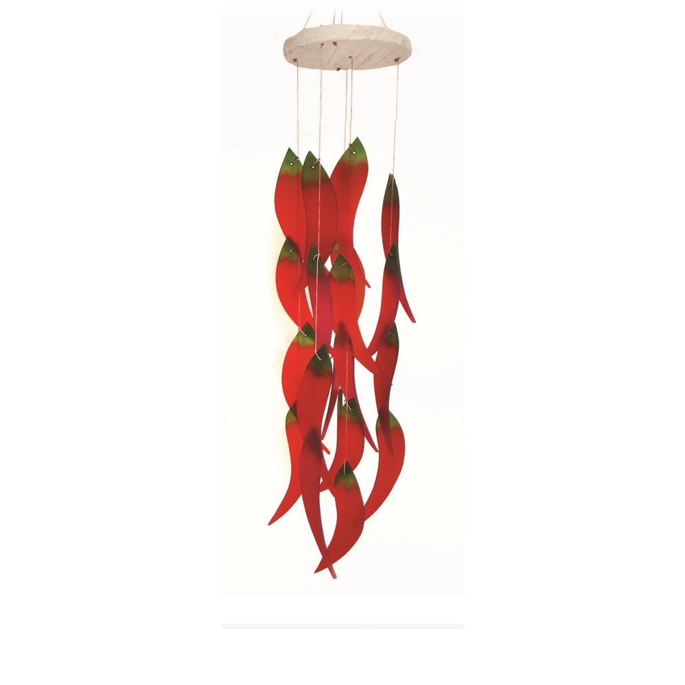 Hot Chiles Glass Chime