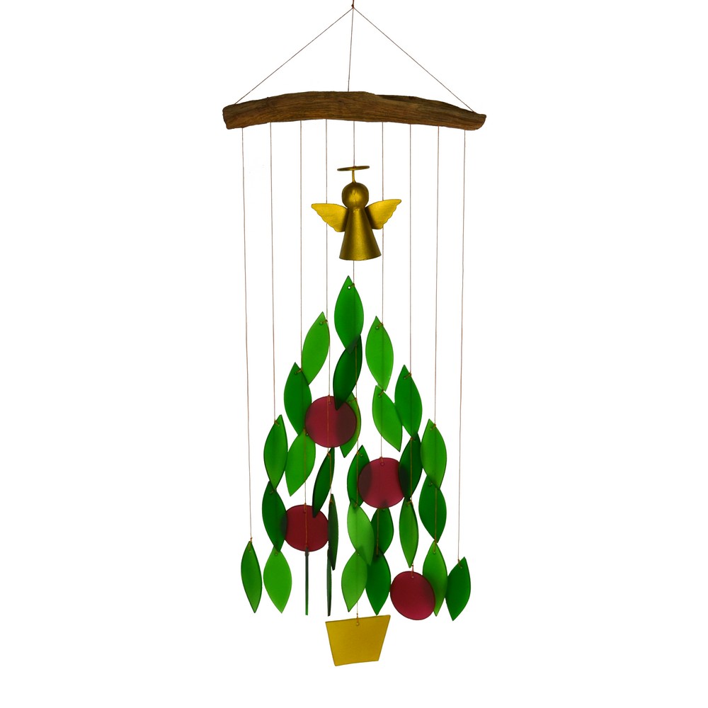 Angel Christmas Tree Glass Chime