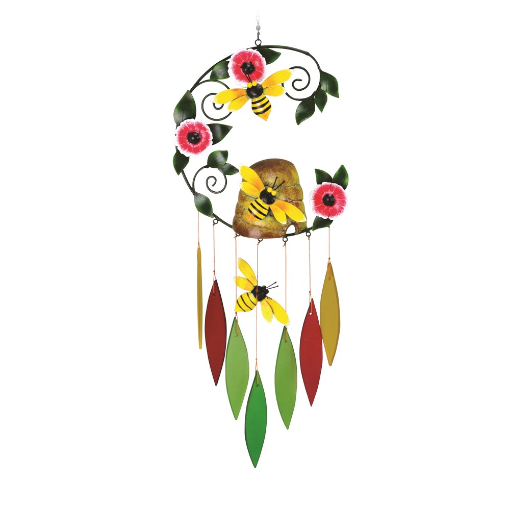 Bee Skep Glass Chime