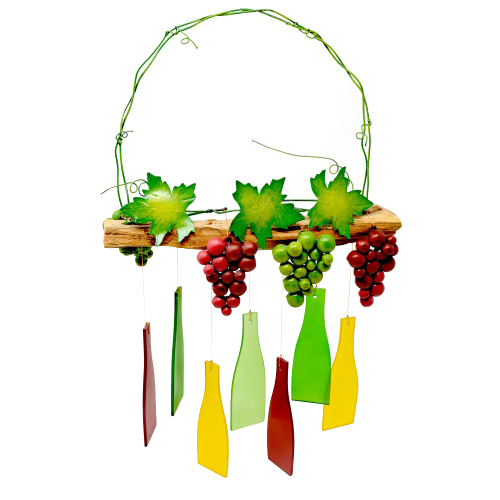 Grapevine Glass Wind Chime