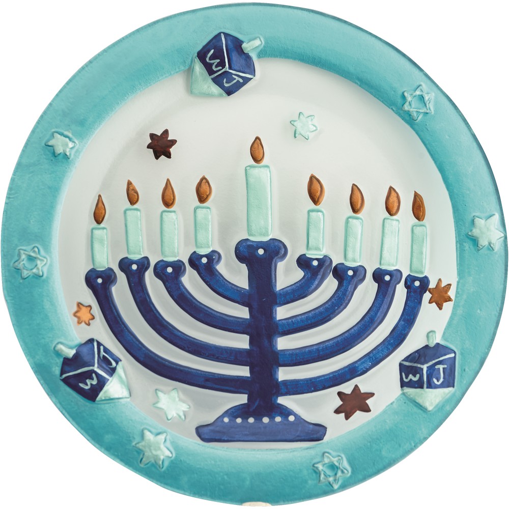 Menorah Platter Round 11.75 Inch