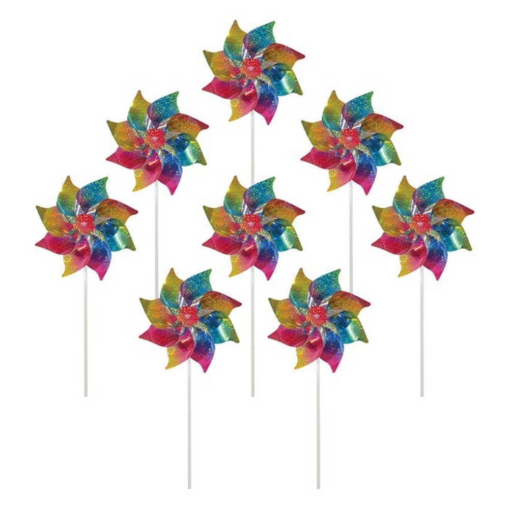 Rainbow Whirl Pinwheel 8PC