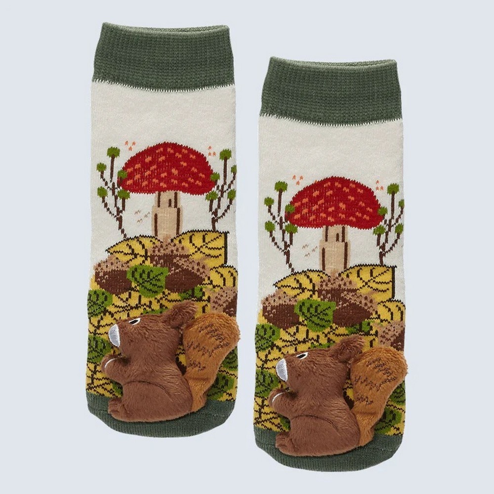 Squirrel Toddler Slipper Socks