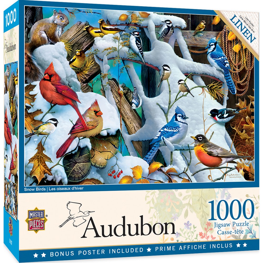 Audubon - Snow Birds 1000 Piece Puzzle