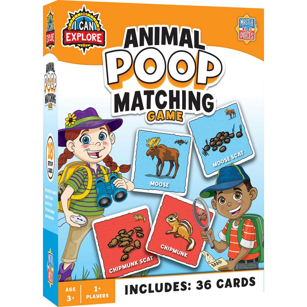 I Can Explore Animal Poop Matching Game