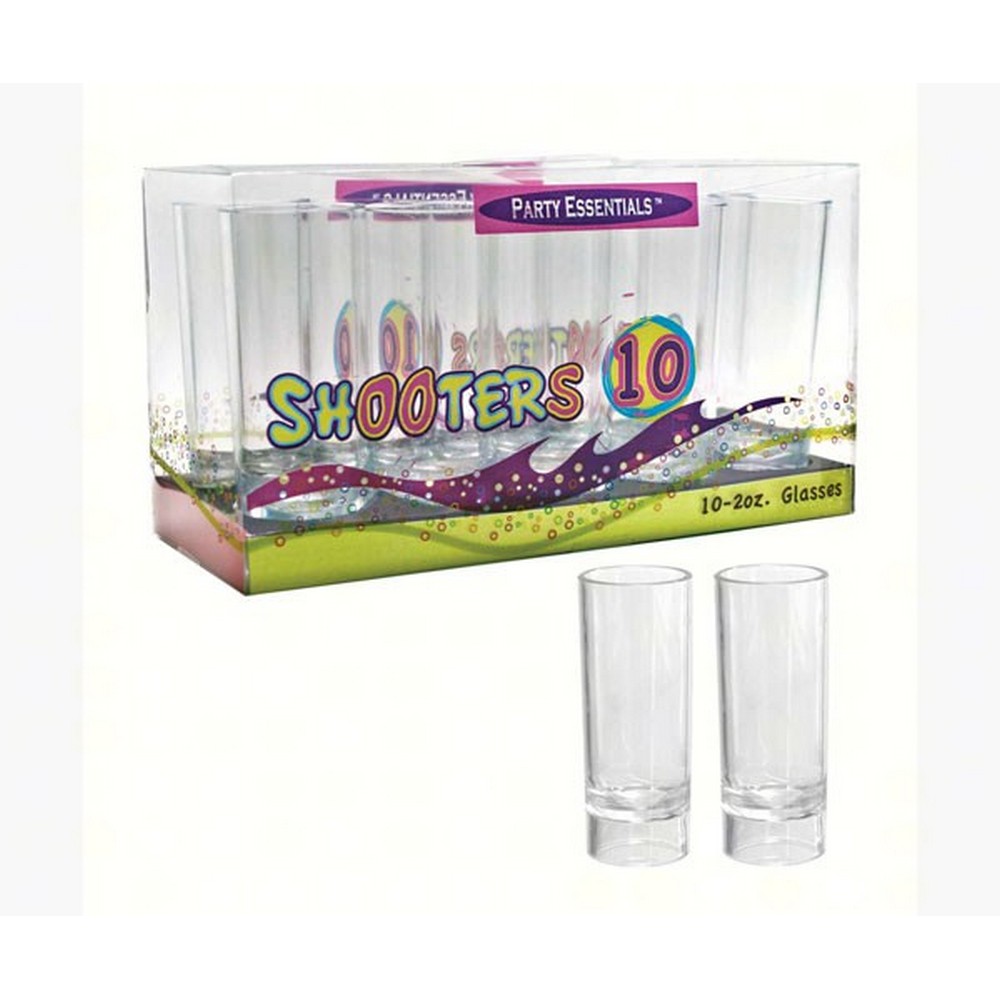 2 oz Shooter Glasses Clear 10 ct boxes