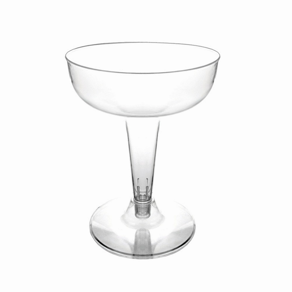 2 pc 4 oz Champagne Glasses Clear 20 ct