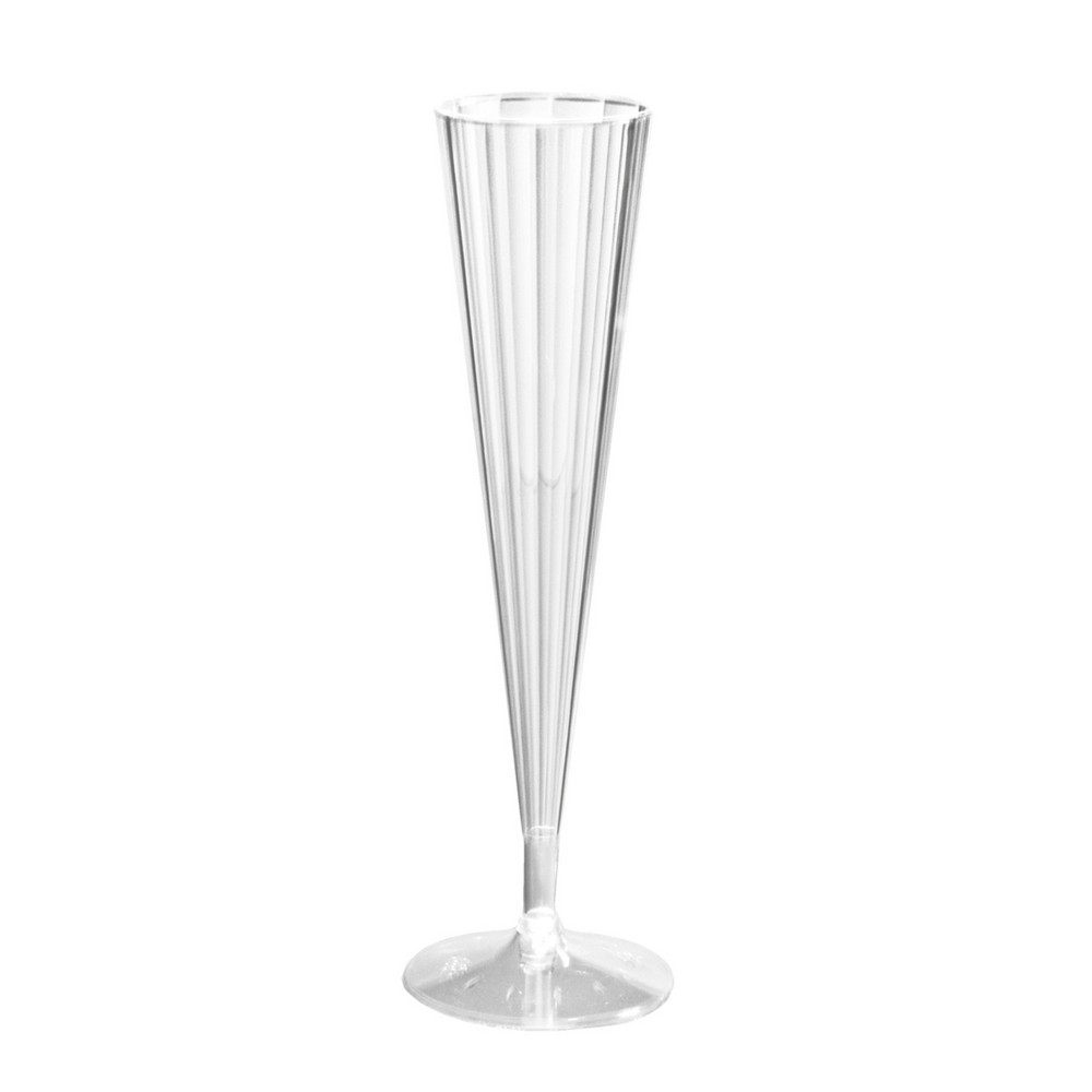 2 pc 5 oz Elegance.Delux Champ. Flutes. Clear 10 ct