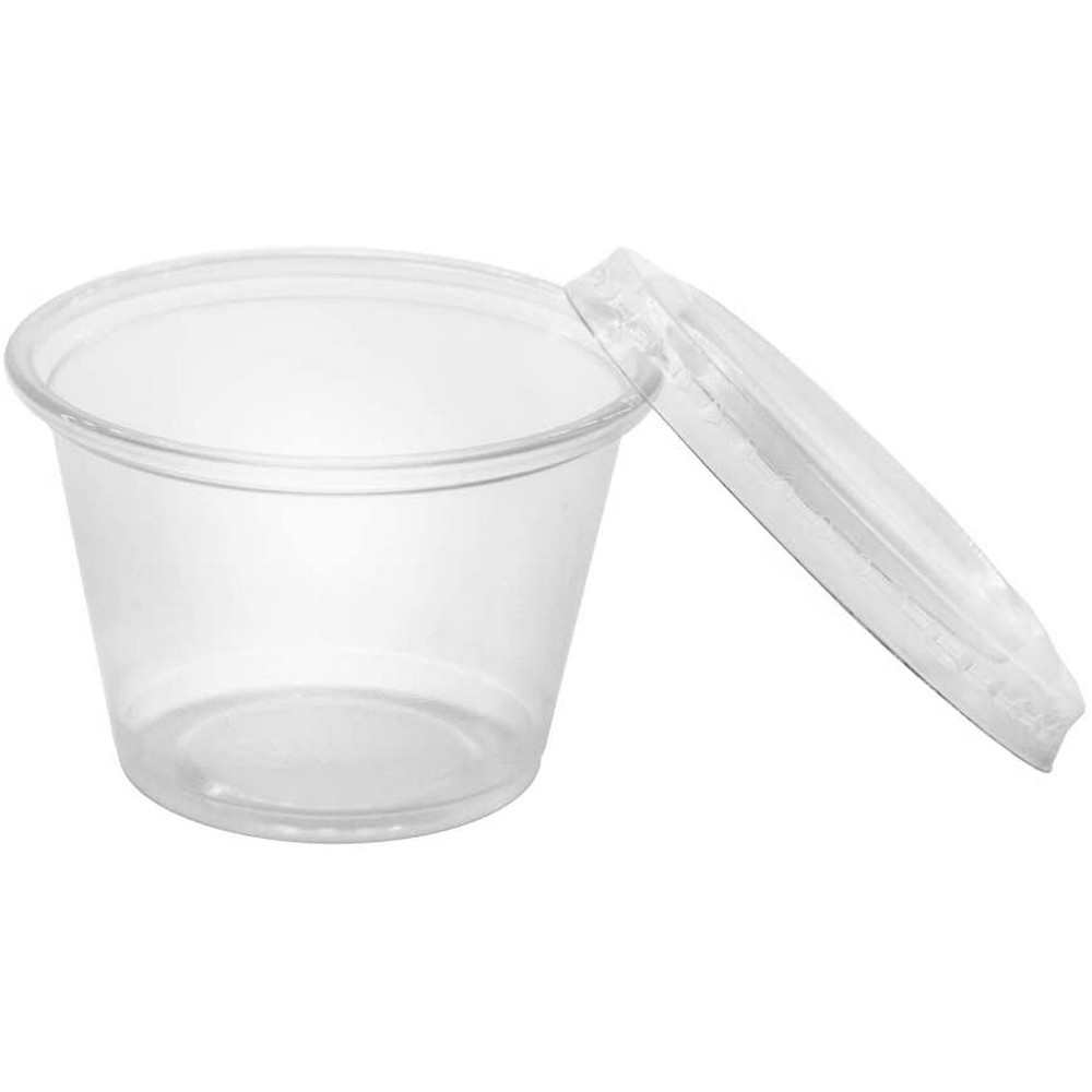 2.5 oz Shot Glasses & Lids. Clear 25 ct