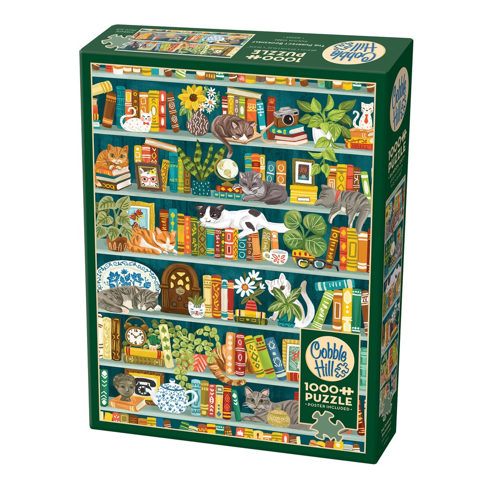Cobble Hill The Purrfect Bookshelf 1000 Piece Puzzle