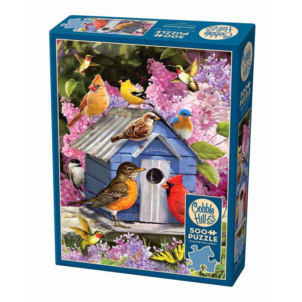 Cobble Hill Spring Birdhouse 500 Piece Puzzle