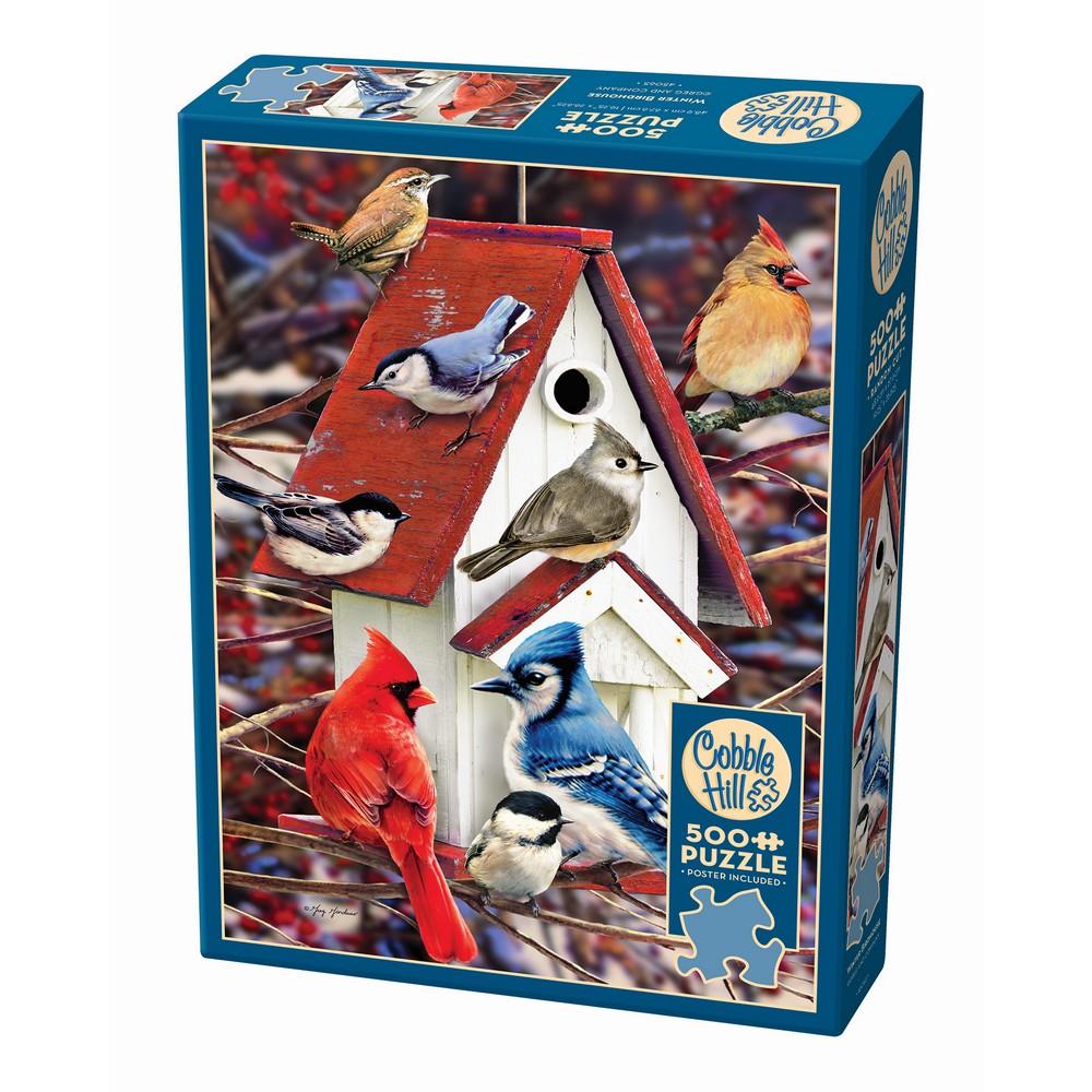 Cobble Hill Winter Birdhouse 500 Piece Puzzle